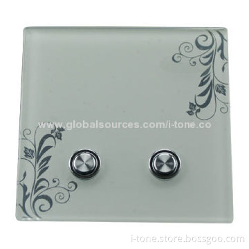 Fashionable Two-gang Intelligent Light Switches, 50/60Hz Frequency Range